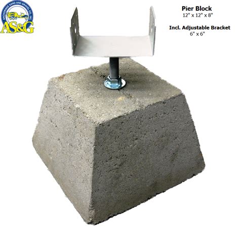 pier block with metal bracket|pier block with adjustable bracket.